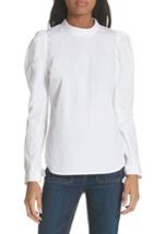 Women's Veronica Beard Isabel Puff Sleeve Shirt - White