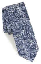 Men's 1901 Lee Paisley Cotton Tie, Size - Blue