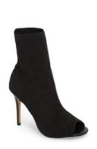 Women's Charles By Charles David Ranger Sock Knit Open Toe Bootie M - Black