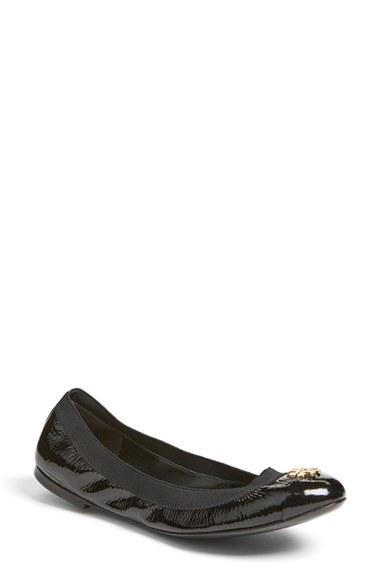 Women's Tory Burch 'jolie' Ballet Flat M - Black