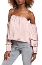 Women's 4si3nna Ruffle Off The Shoulder Top - Pink