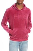 Men's Fila Asher Velour Hoodie Sweatshirt - Pink