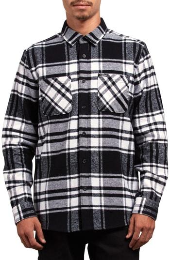Men's Volcom Shader Flannel Shirt - White