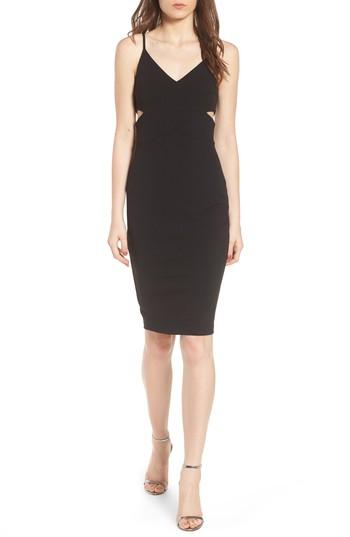 Women's Soprano Side Cutout Body-con Dress - Black
