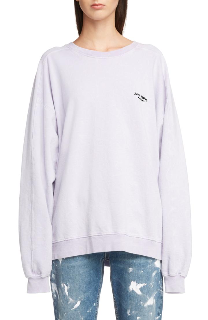 Women's Acne Studios Embroidered Logo Sweatshirt