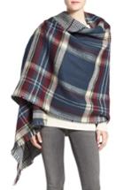 Women's Barbour Reversible Plaid & Check Wrap, Size - Red