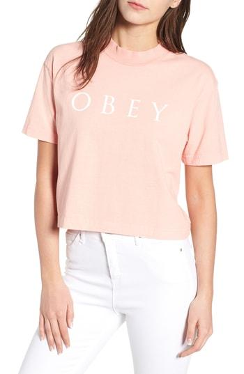 Women's Obey Novel Obey Ii Crop Tee - Orange
