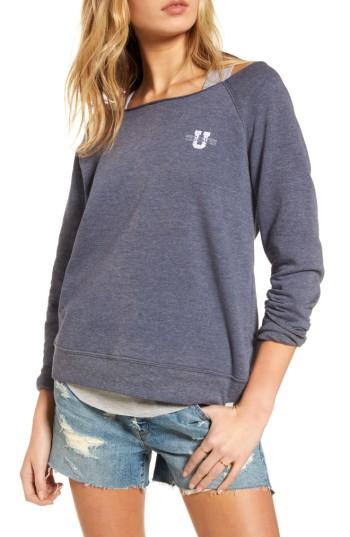 Women's Treasure & Bond Raw Neck Sweatshirt - Blue
