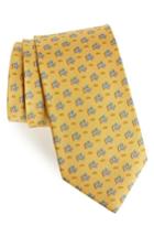 Men's Salvatore Ferragamo Ercole Print Silk Tie, Size - Yellow