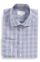 Men's Eton Contemporary Fit Plaid Dress Shirt - - Blue