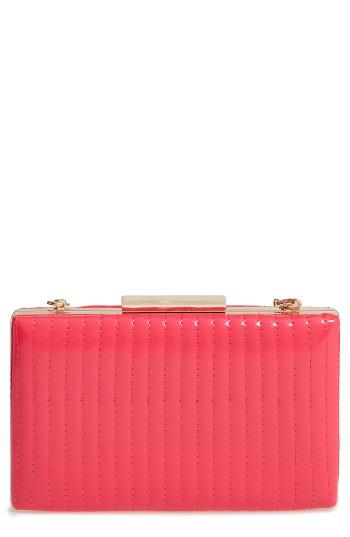 Sondra Roberts Quilted Faux Leather Box Clutch -