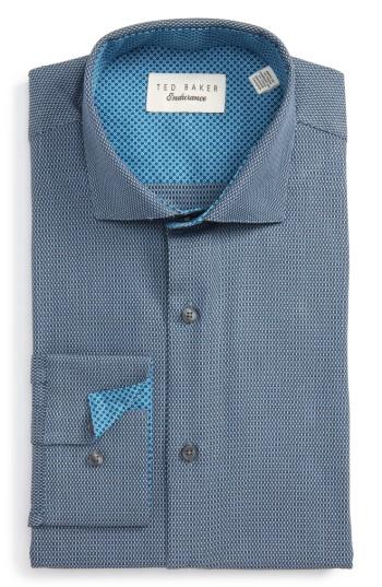 Men's Ted Baker London Trim Fit Dress Shirt .5 - 32/33 - Blue