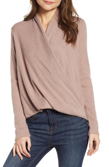 Women's Codexmode Faux Wrap Sweater - Beige