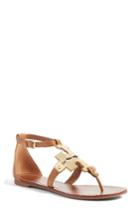Women's Tory Burch Phoebe Flat Sandal .5 M - Beige