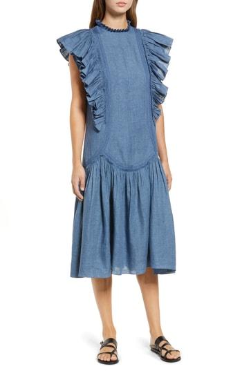 Women's Yakampot Lucia Linen Dress - Blue