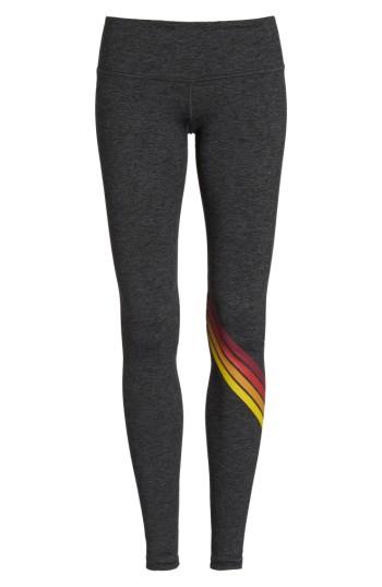Women's Aviator Nation Chevron Leggings, Size X-small - Red
