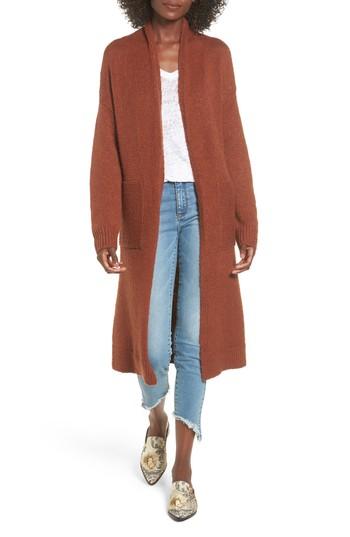 Women's Leith Longline Cardigan, Size - Brown