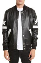 Men's Givenchy Leather Bomber Jacket Eu - Black