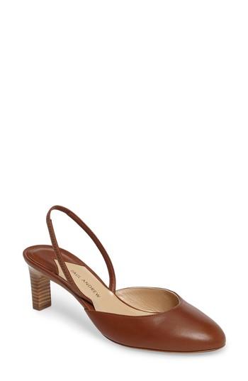 Women's Paul Andrew Celestine Slingback Pump .5us / 37.5eu - Brown