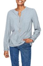 Women's Boden Rouleau Ruffle Top - Blue