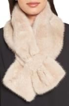 Women's Max Mara Genuine Mink Fur Collar, Size - Beige