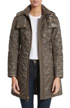 Women's Burberry Baughton Quilted Coat, Size - Grey
