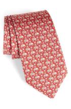 Men's Salvatore Ferragamo Elephant Print Silk Tie, Size - Red