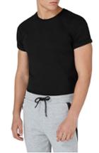 Men's Topman Muscle Fit Roller T-shirt, Size - Black