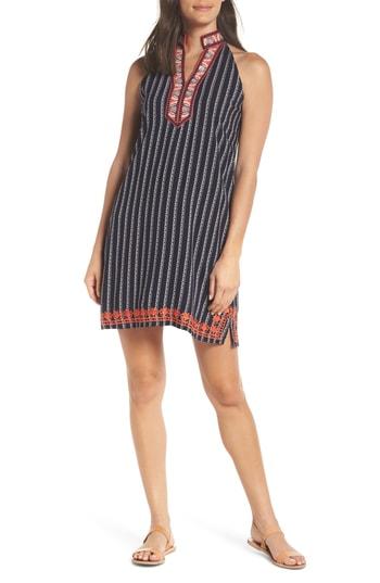 Women's Thml Embroidered Print Shift Dress - Blue