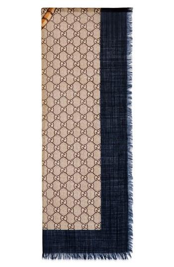 Men's Gucci Tiger Web Wool Stole Scarf, Size - Burgundy