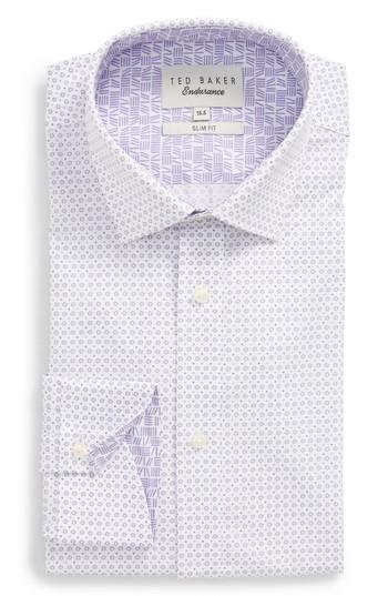 Men's Ted Baker London Loops Slim Fit Dress Shirt .5 - Purple