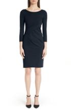 Women's Emporio Armani Asymmetrical Waist Sheath Dress Us / 44 It - Blue