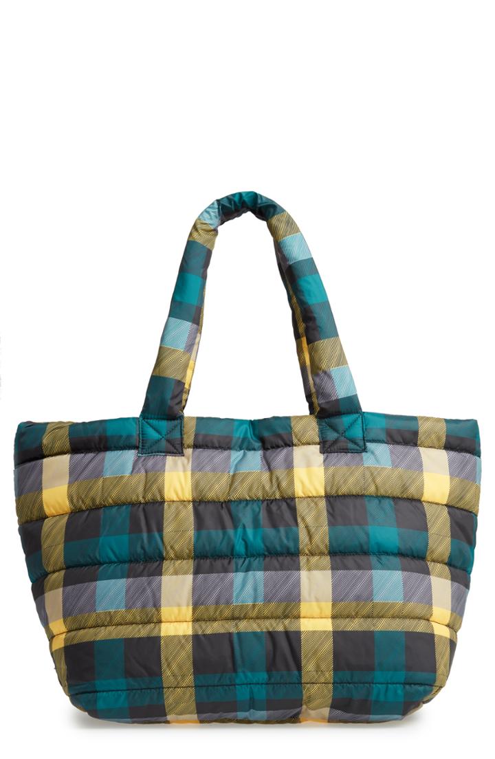 Topshop Tokyo Nylon Puffer Tote - Yellow