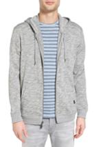 Men's John Varvatos Star Usa Melange Cotton Zip Front Hoodie, Size - Grey