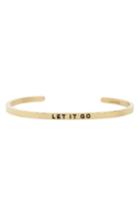 Women's Mantraband Let It Go Engraved Cuff
