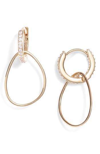Women's Nadri Dual Sparkle Hoop Earrings