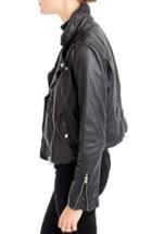 Women's J.crew Collection Washed Leather Moto Jacket - Black