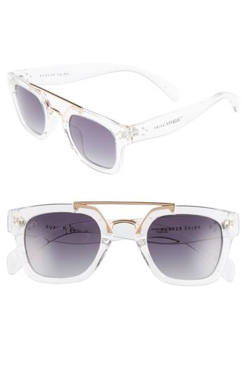 Women's Prive Revaux The Foxx 49mm Aviator Sunglasses - Clear