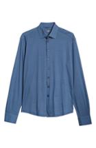 Men's Stone Rose Trim Fit Sport Shirt, Size - Blue