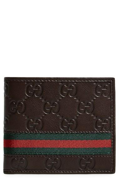 Men's Gucci Leather Wallet - Brown
