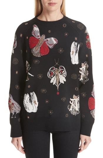 Women's Alexander Mcqueen Gothic Fairytale Jacquard Knit Sweater