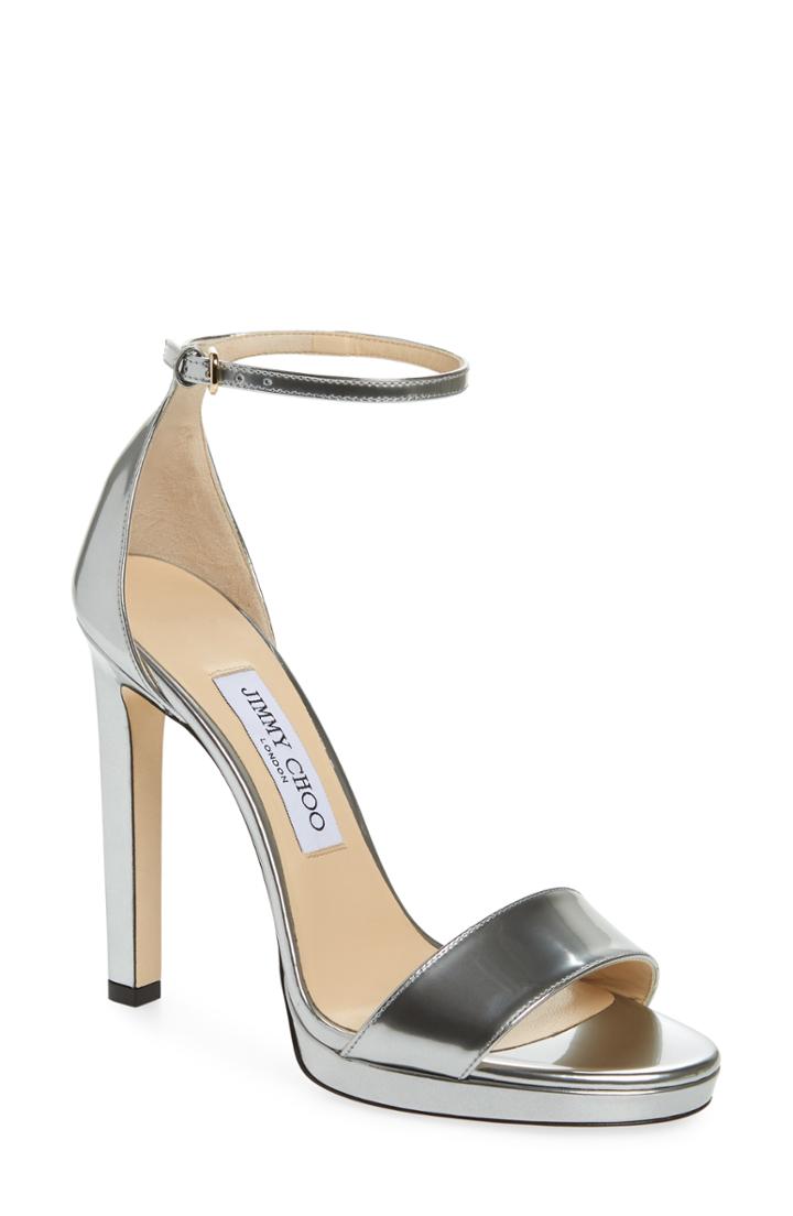 Women's Jimmy Choo Misty Platform Sandal .5us / 34.5eu - Metallic