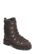 Women's Sigerson Morrison Isla Genuine Shearling Lined Hiker Boot .5 Eu - Brown