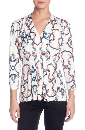 Women's Catherine Catherine Malandrino Rea Geo Print Top - White