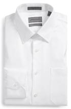 Men's John W. Nordstrom Classic Fit Herringbone Dress Shirt 34 - White (online Only)