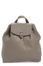 Longchamp Extra Small Le Pliage Cuir Backpack - Grey