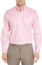 Men's Nordstrom Men's Shop Traditional Fit Non-iron Gingham Dress Shirt - 35 - Pink