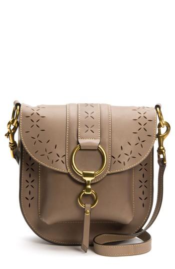 Frye Ilana Harness Perforated Leather Saddle Bag - Grey