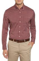 Men's Bobby Jones Dorian Plaid Easy Care Sport Shirt - Red