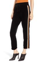Women's Mother The Lounger Velvet Ankle Pants - Black